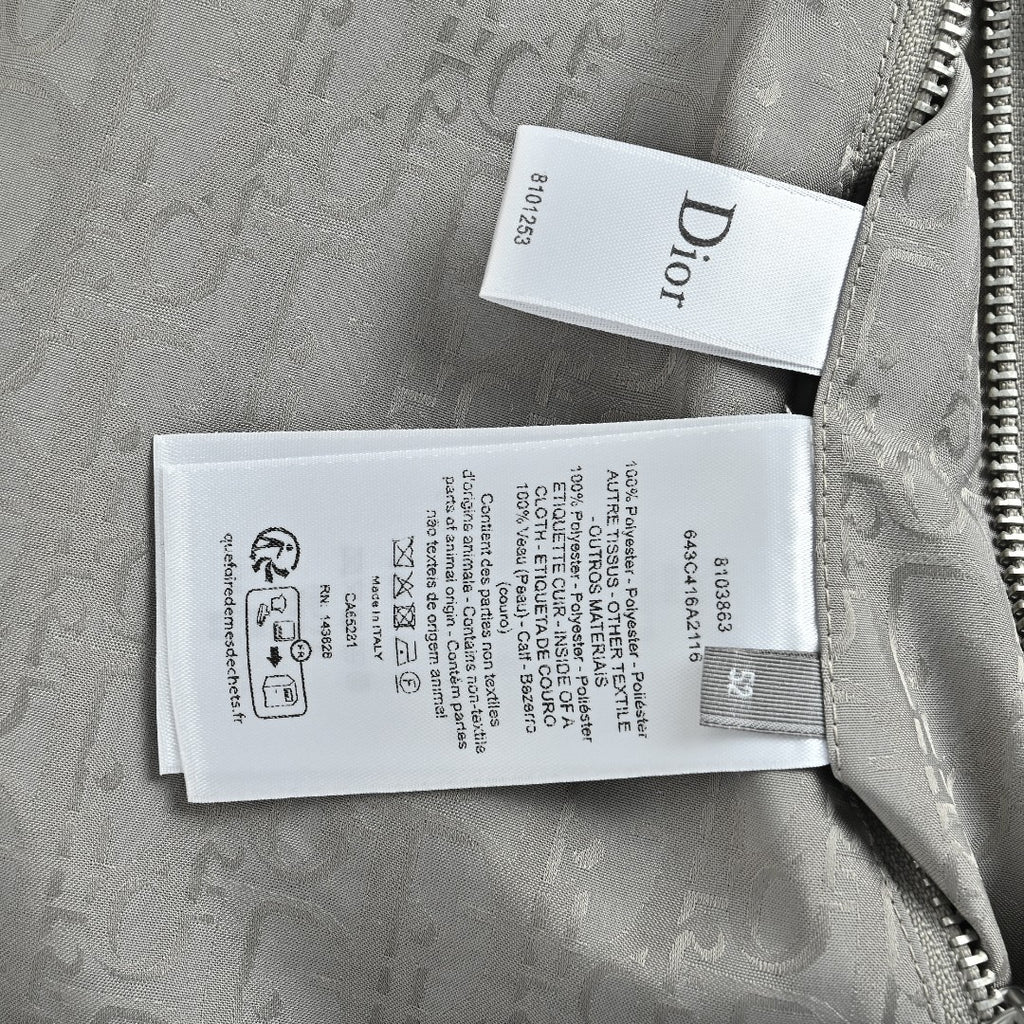 Dior Reversible Jacquard Zip-Up Hooded Jacket | Grey