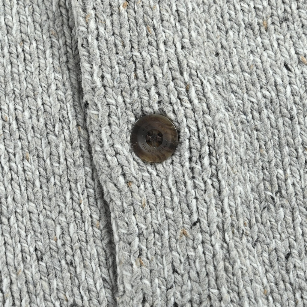 Ralph Lauren Flecked-Yarn Wool Cardigan | Grey | Spring/Summer 2025