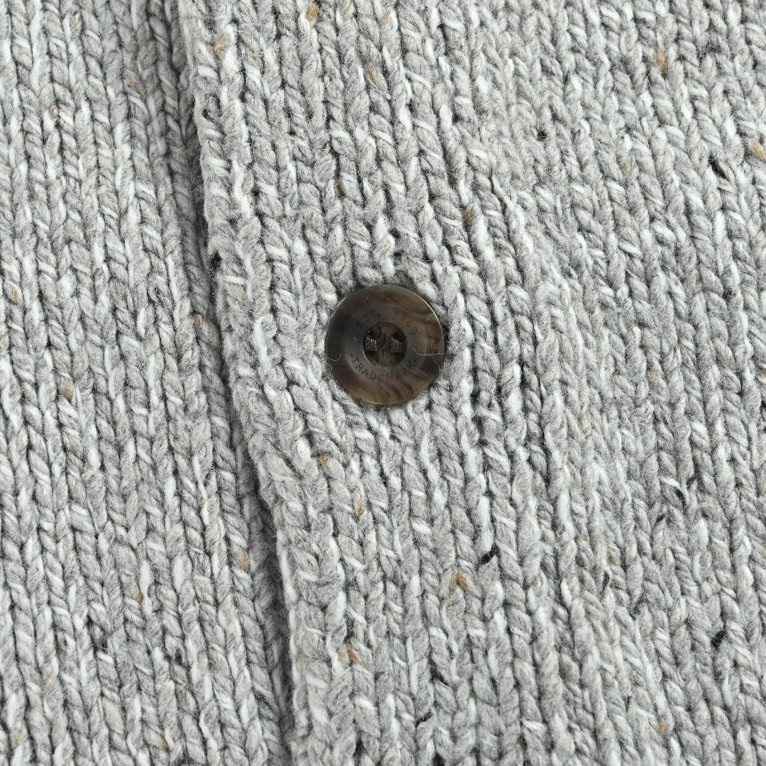 Ralph Lauren Flecked-Yarn Wool Cardigan | Grey | Spring/Summer 2025