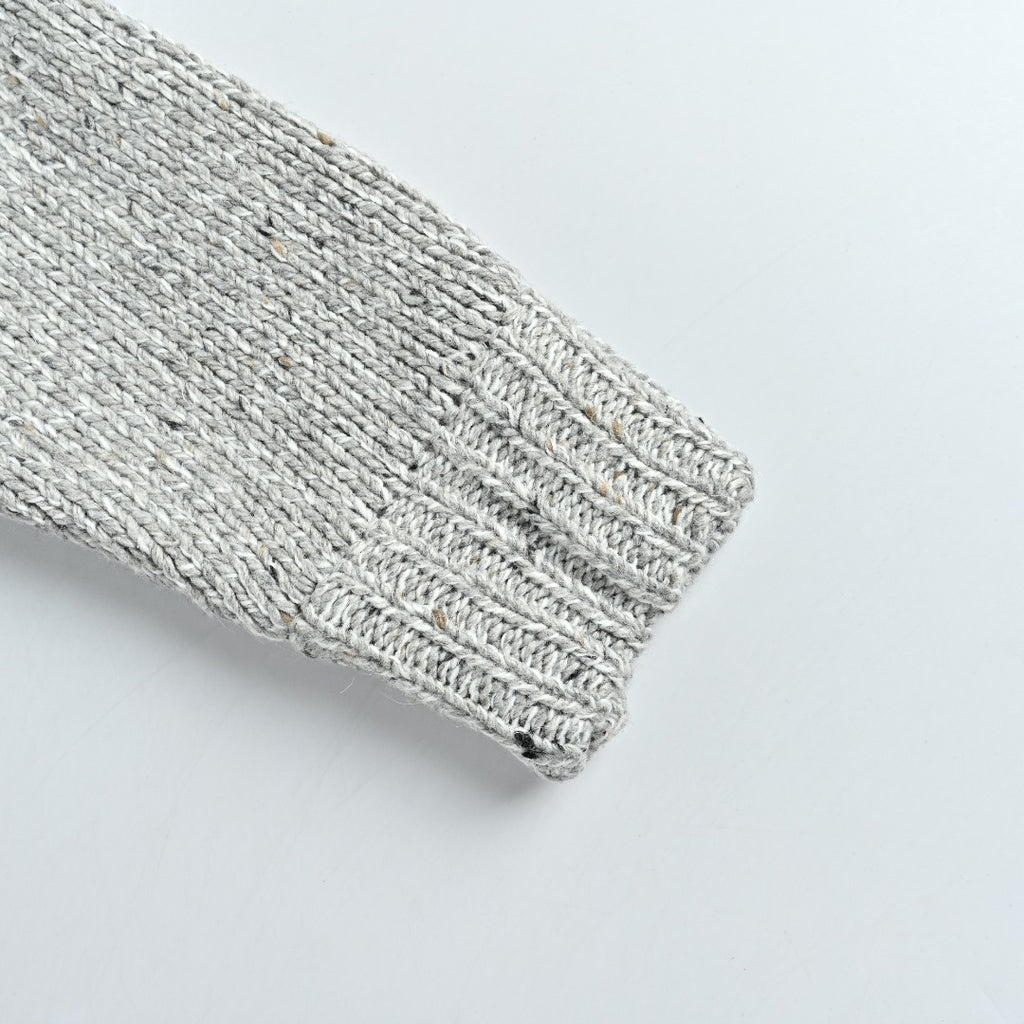 Ralph Lauren Flecked-Yarn Wool Cardigan | Grey | Spring/Summer 2025