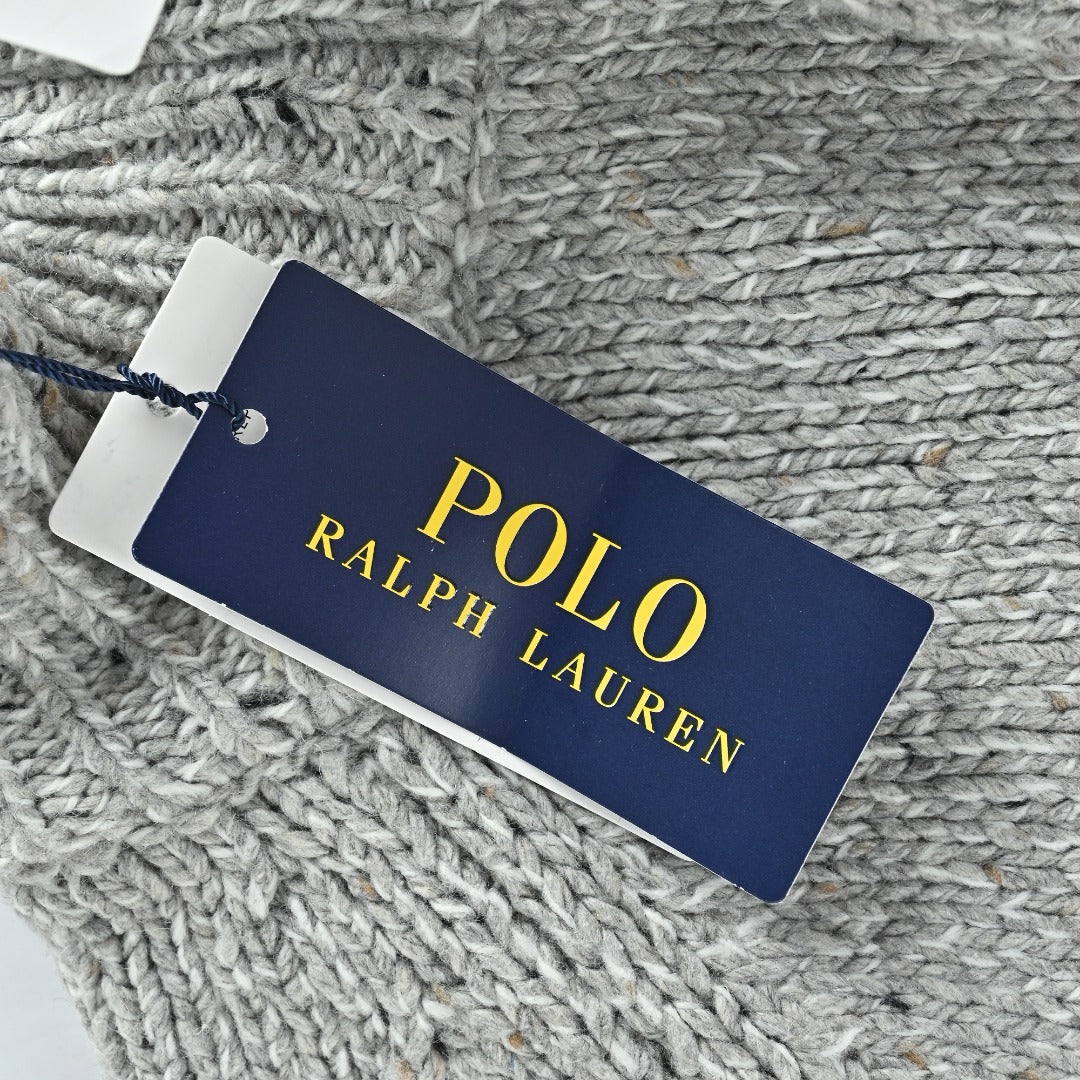 Ralph Lauren Flecked-Yarn Wool Cardigan | Grey | Spring/Summer 2025