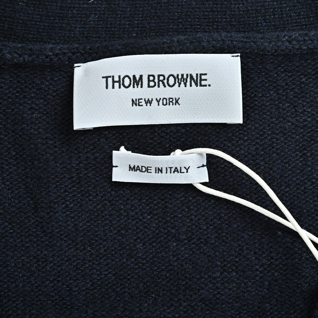 Thom Browne K36 Four-Bar Horse-Motif Cardigan | Dark Navy