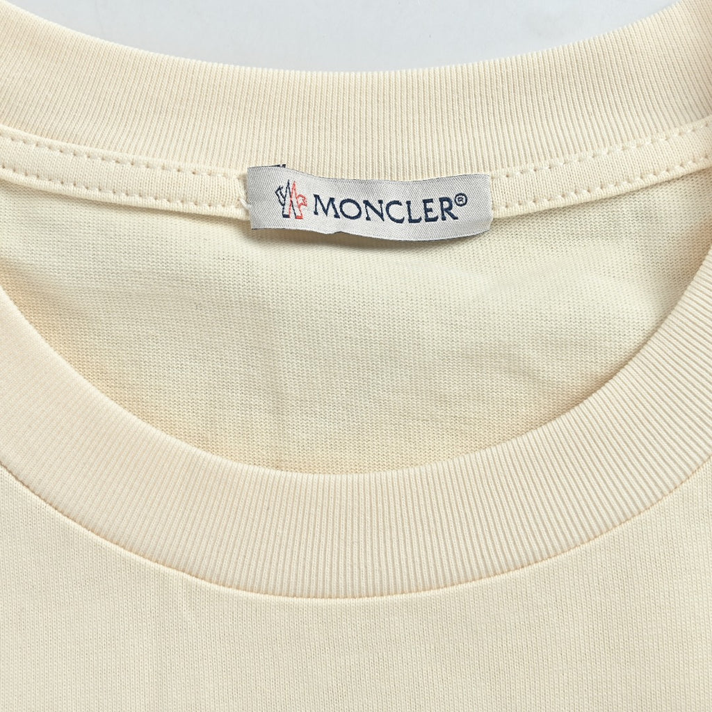 Moncler 1952 Signature-Print Long-Sleeve Top | Ivory