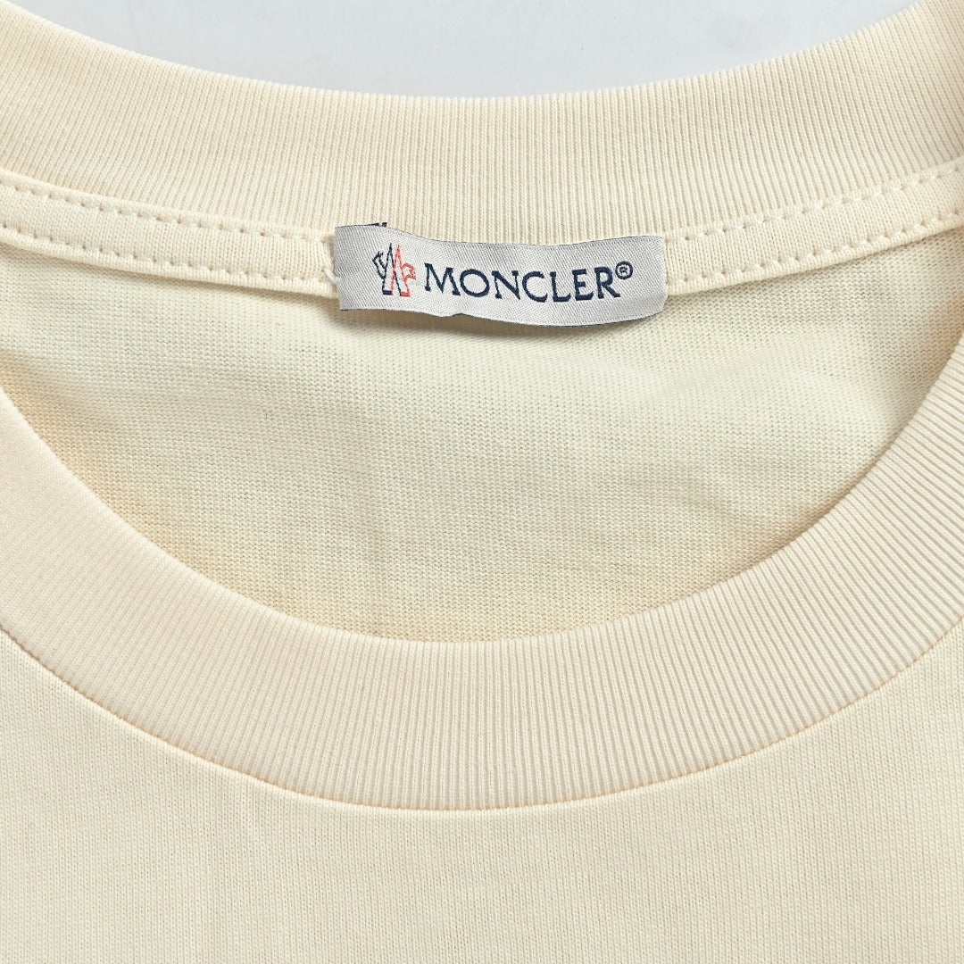 Moncler 1952 Signature-Print Long-Sleeve Top | Ivory