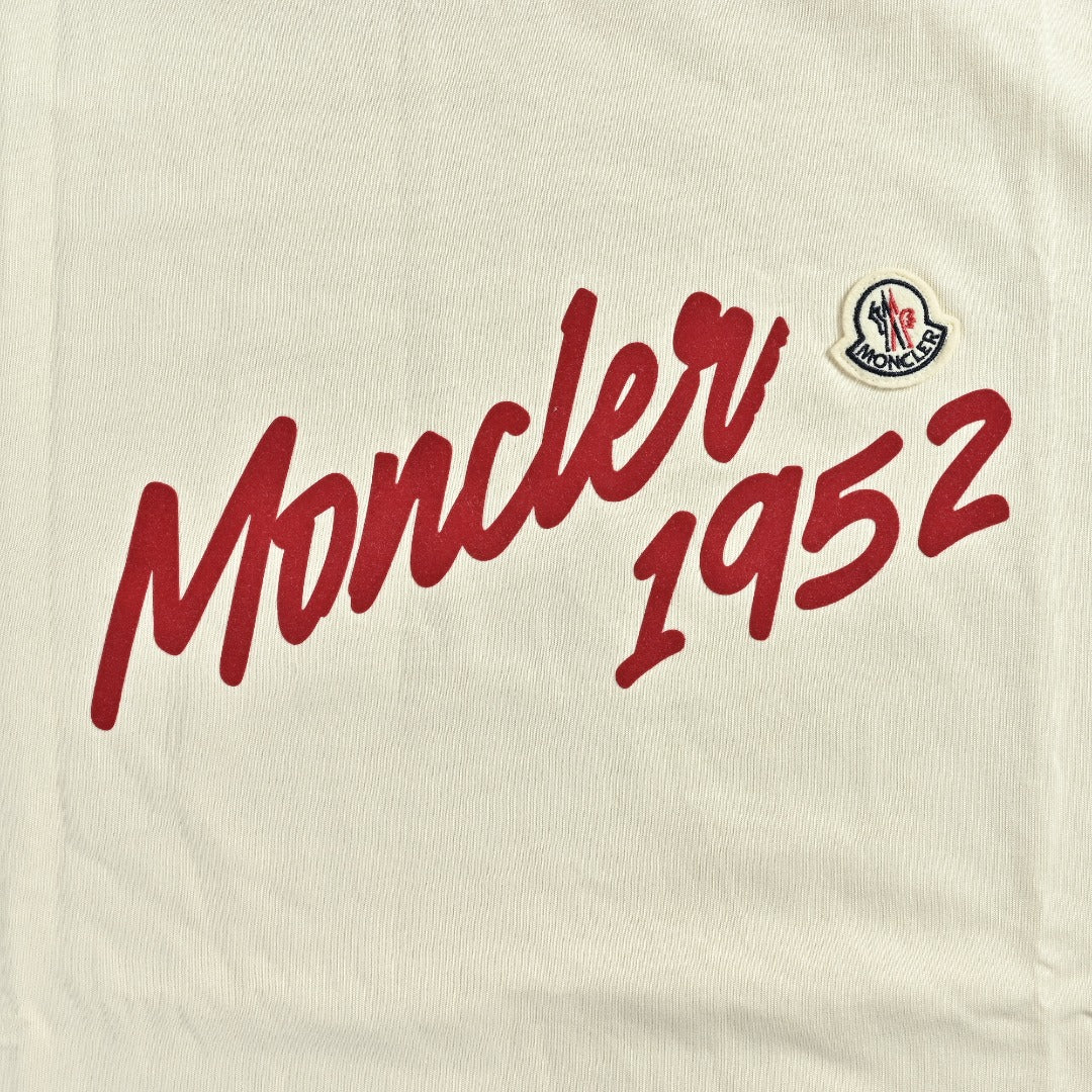 Moncler 1952 Signature-Print Long-Sleeve Top | Ivory