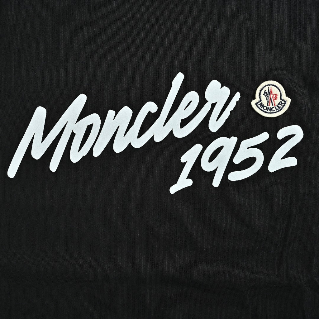 Moncler 1952 Signature-Print Long-Sleeve Top | Black