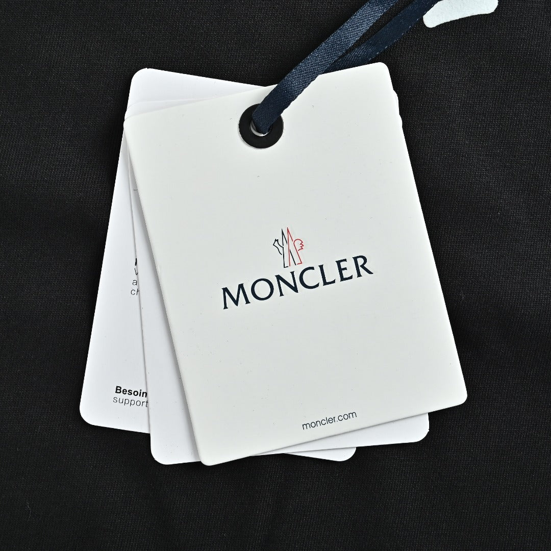 Moncler 1952 Signature-Print Long-Sleeve Top | Black