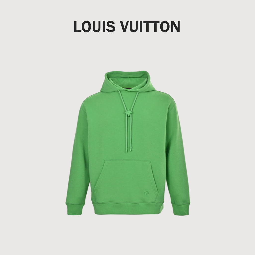 Louis Vuitton Floral-Hardware Pullover Hoodie | Green