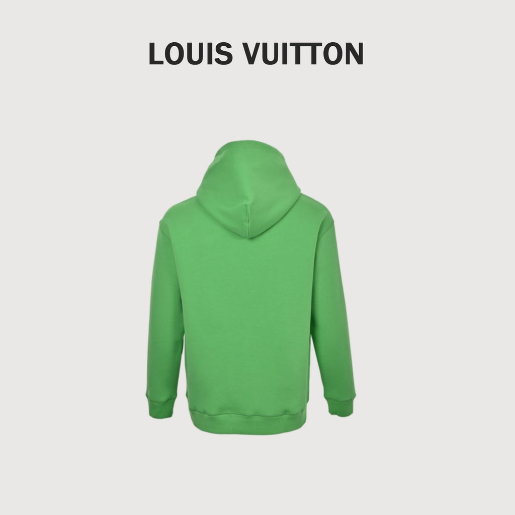 Louis Vuitton Floral-Hardware Pullover Hoodie | Green