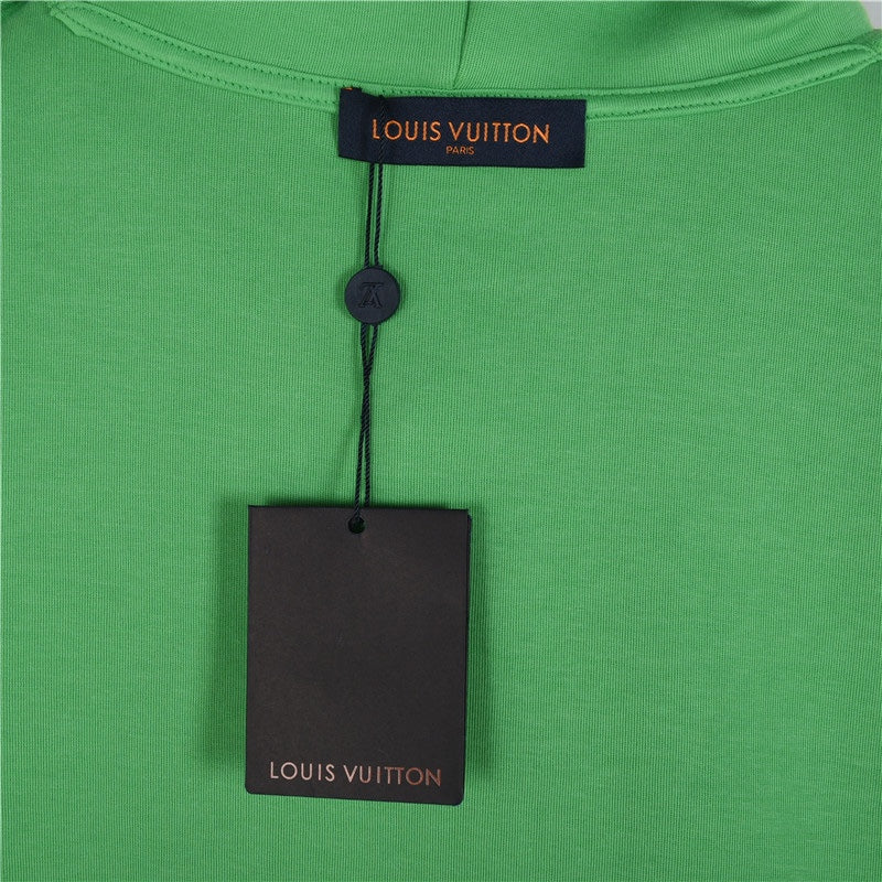 Louis Vuitton Floral-Hardware Pullover Hoodie | Green