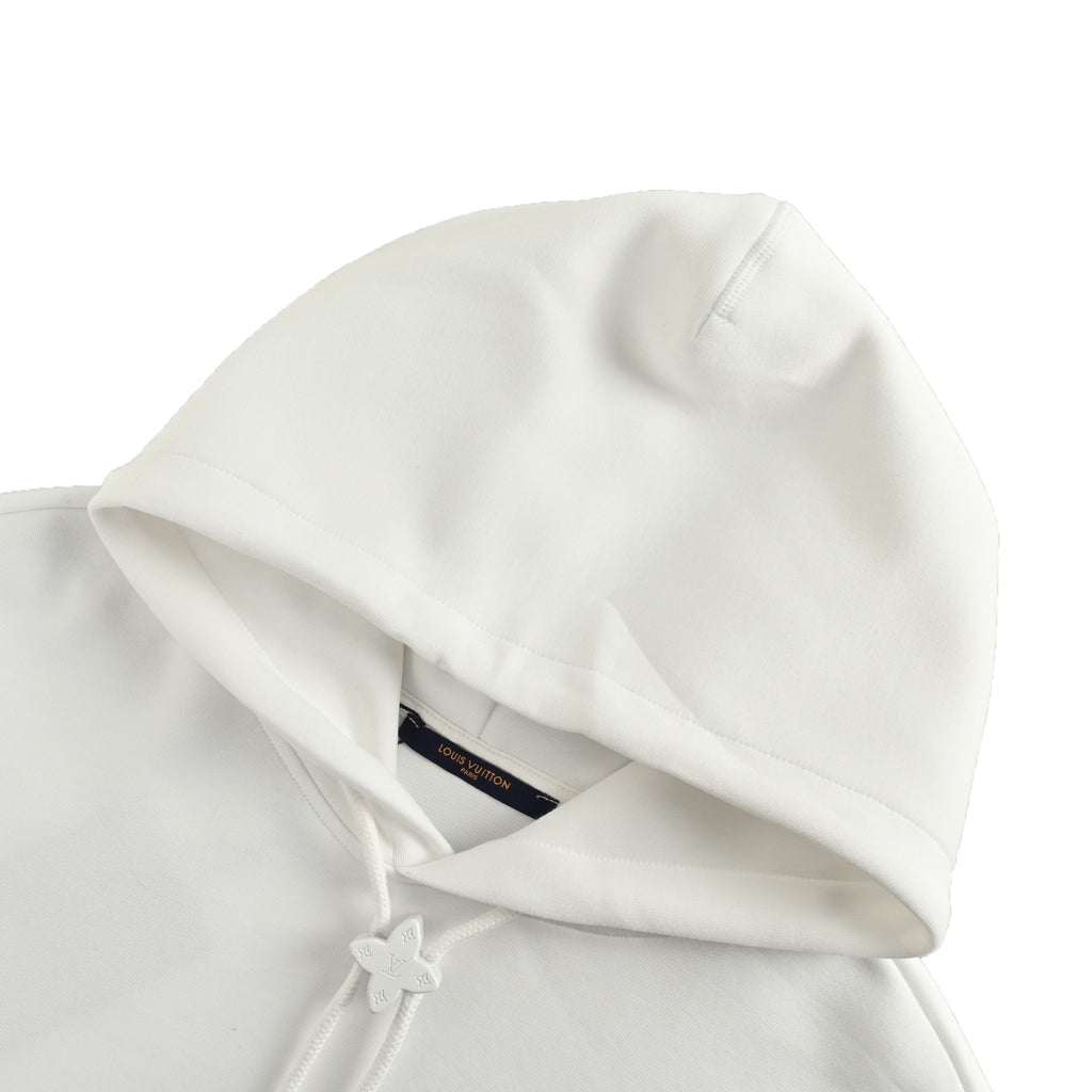 Louis Vuitton Floral-Hardware Pullover Hoodie | White