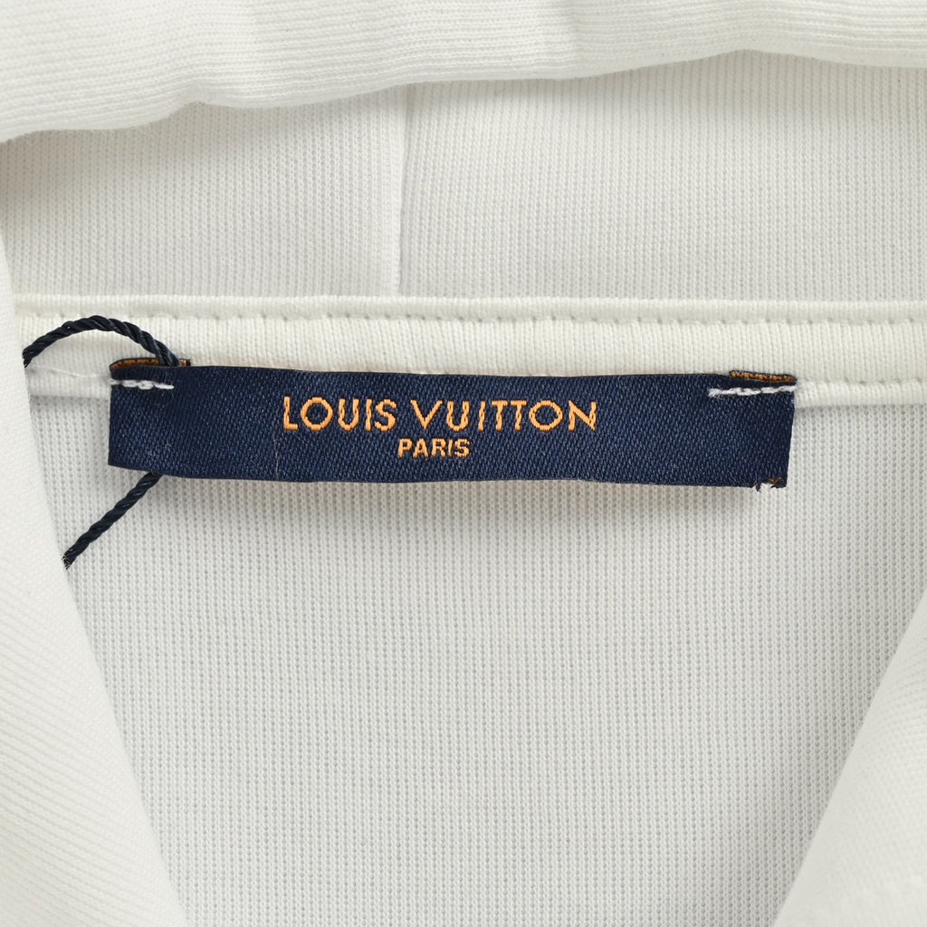 Louis Vuitton Floral-Hardware Pullover Hoodie | White