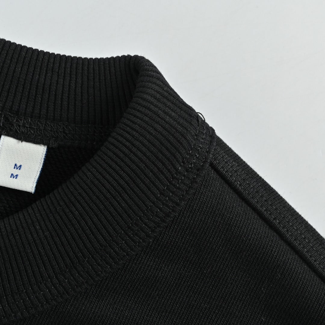Burberry Check-Appliqué Knight-Embroidered Crewneck Sweatshirt | Black | Fall/Winter 2025