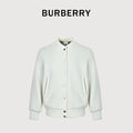 Burberry Check Elbow-Patch Button-Front Jacket | Ivory