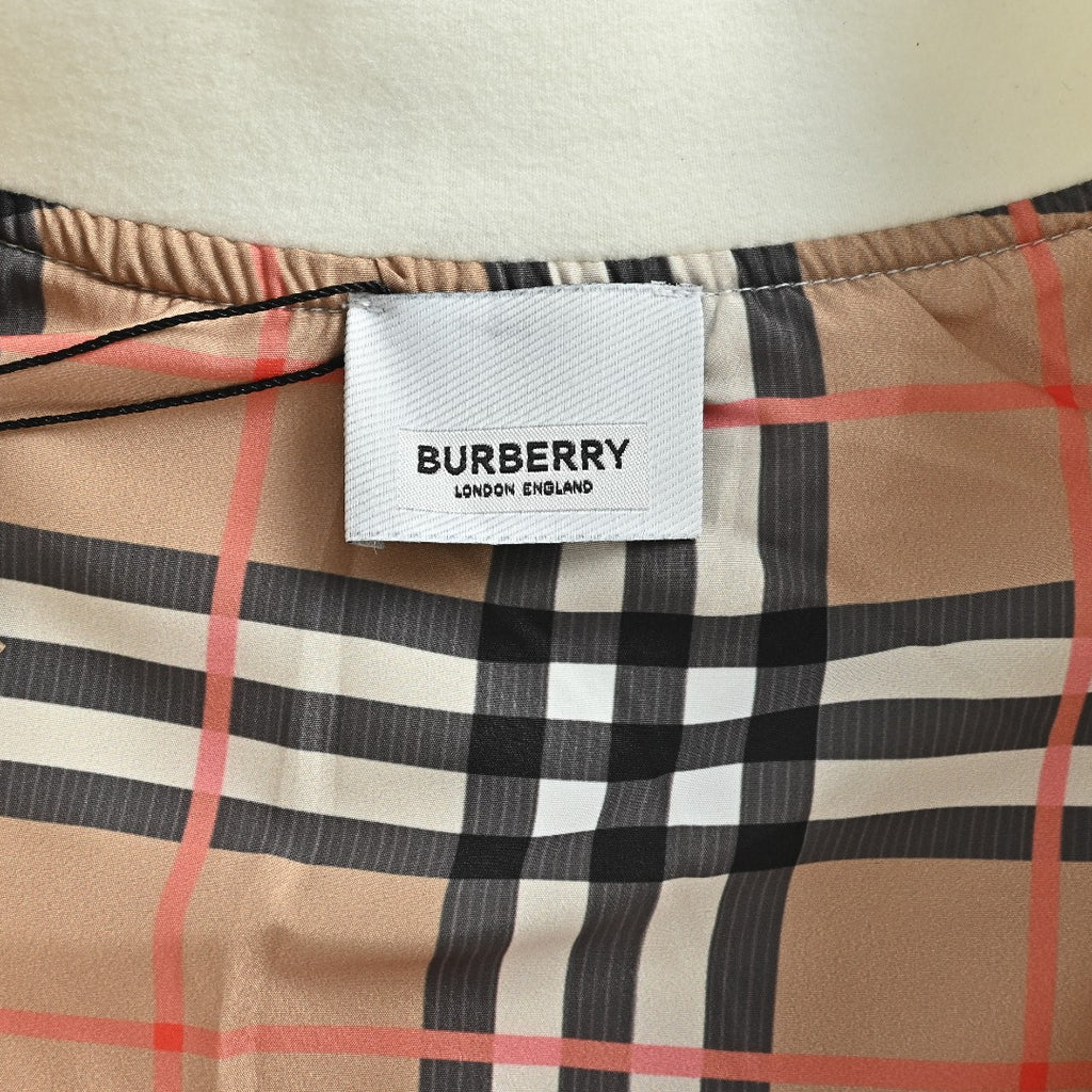 Burberry Check Elbow-Patch Button-Front Jacket | Ivory