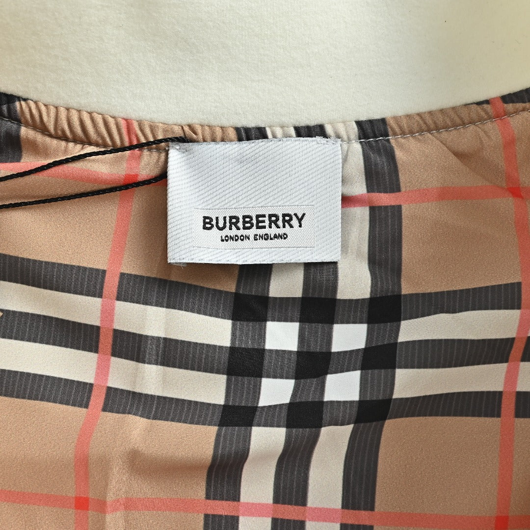 Burberry Check Elbow-Patch Button-Front Jacket | Ivory