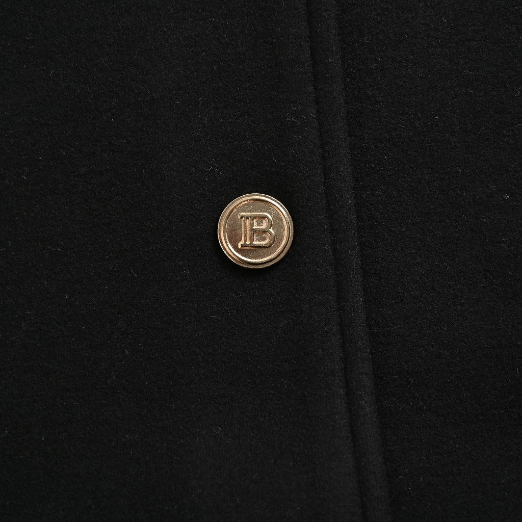 Burberry Check Elbow-Patch Button-Front Jacket | Black