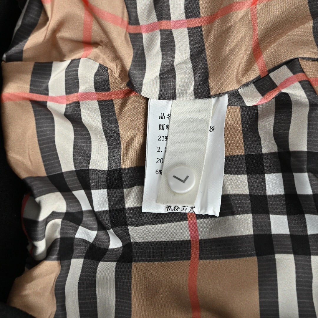 Burberry Check Elbow-Patch Button-Front Jacket | Black