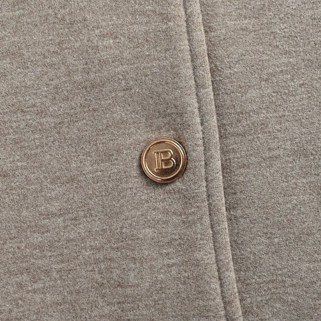 Burberry Check Elbow-Patch Button-Front Jacket | Grey