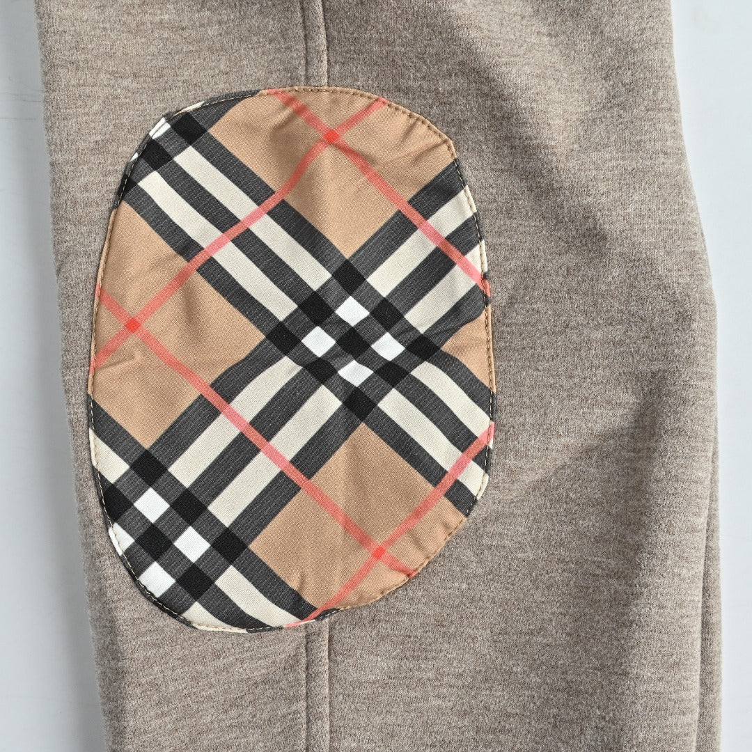 Burberry Check Elbow-Patch Button-Front Jacket | Grey