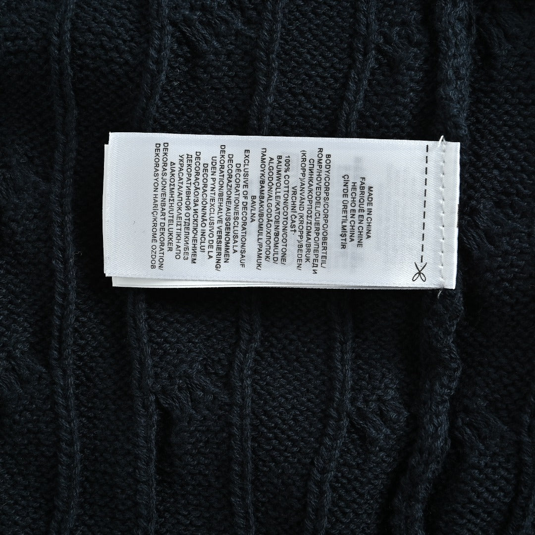 Ralph Lauren Pony-Logo Cable-Knit Hooded Sweater | Dark Navy