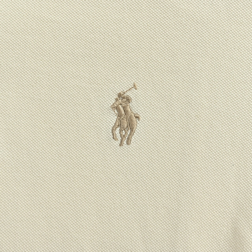 Ralph Lauren Pony-Logo Three-Button Stand-Collar Short-Sleeve Shirt | Ivory