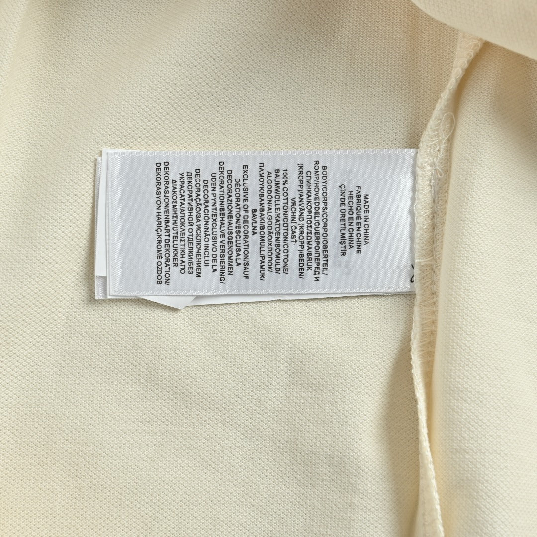 Ralph Lauren Pony-Logo Three-Button Stand-Collar Short-Sleeve Shirt | Ivory