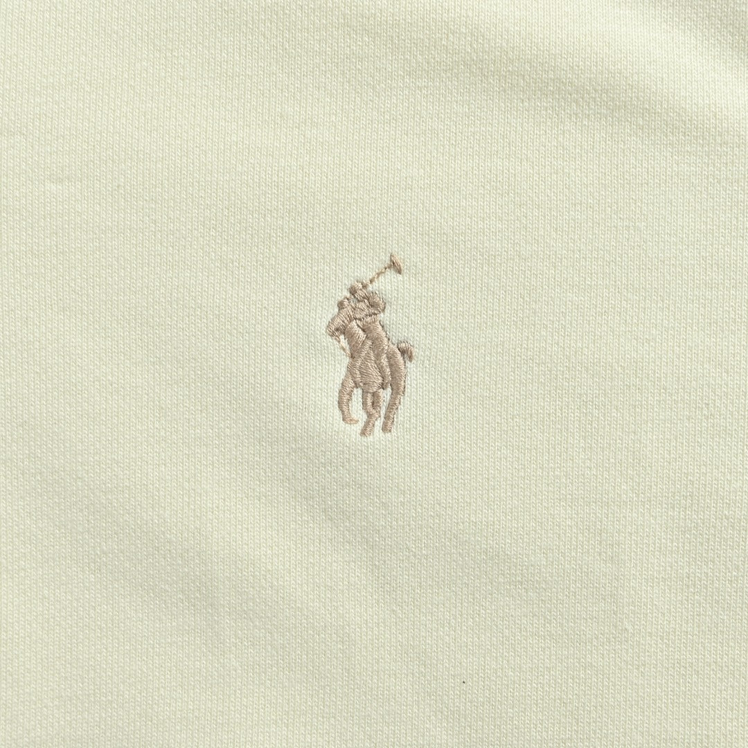 Ralph Lauren Pony-Logo Half-Zip Sweatshirt | Ivory