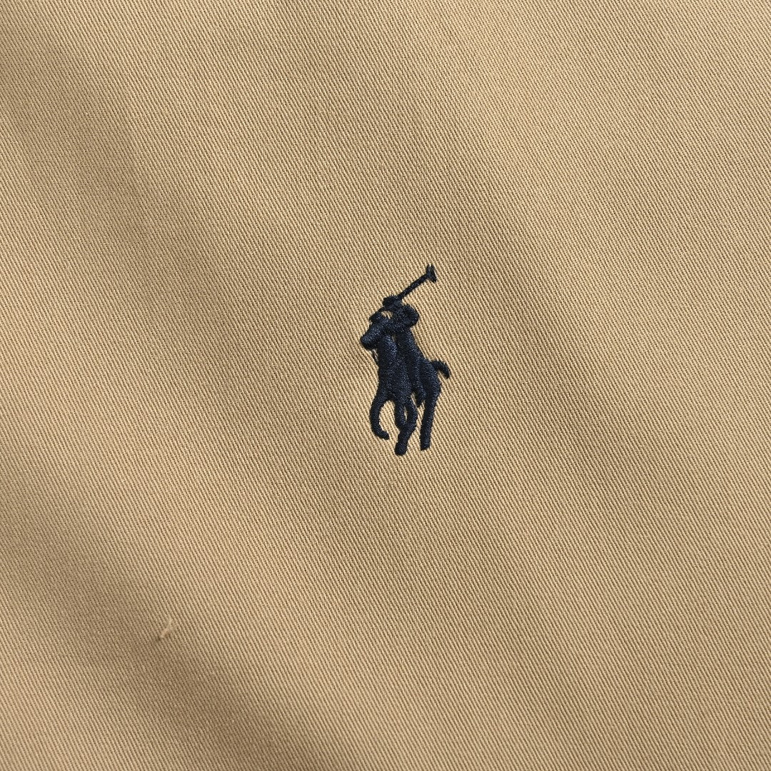 Ralph Lauren Pony-Logo Stand-Collar Zip-Up Jacket | Khaki