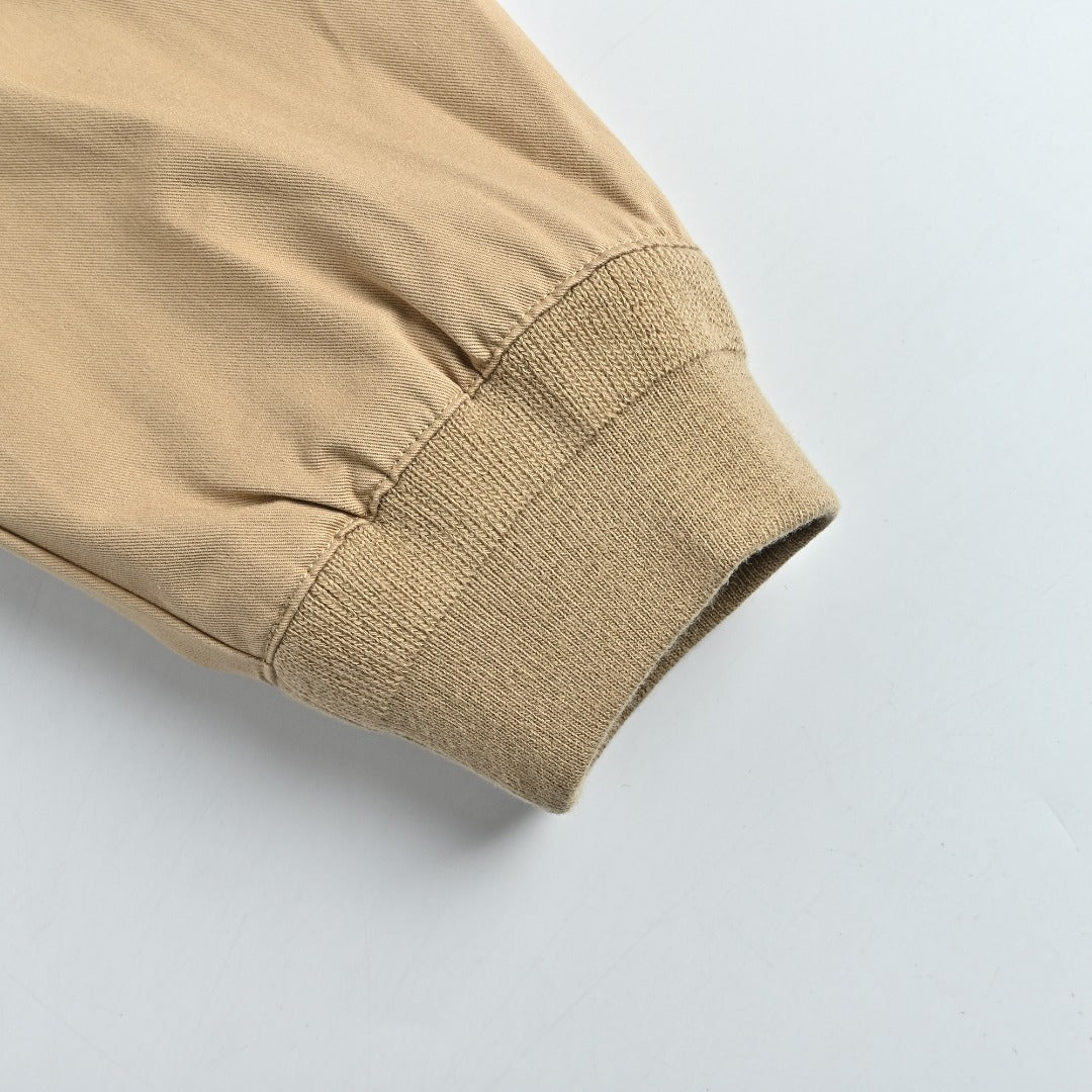 Ralph Lauren Pony-Logo Stand-Collar Zip-Up Jacket | Khaki