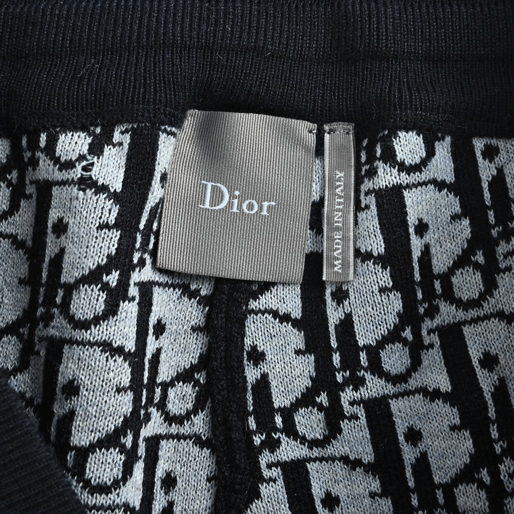 Dior CD Oblique Jacquard-Lined Blend Track Pants | Black