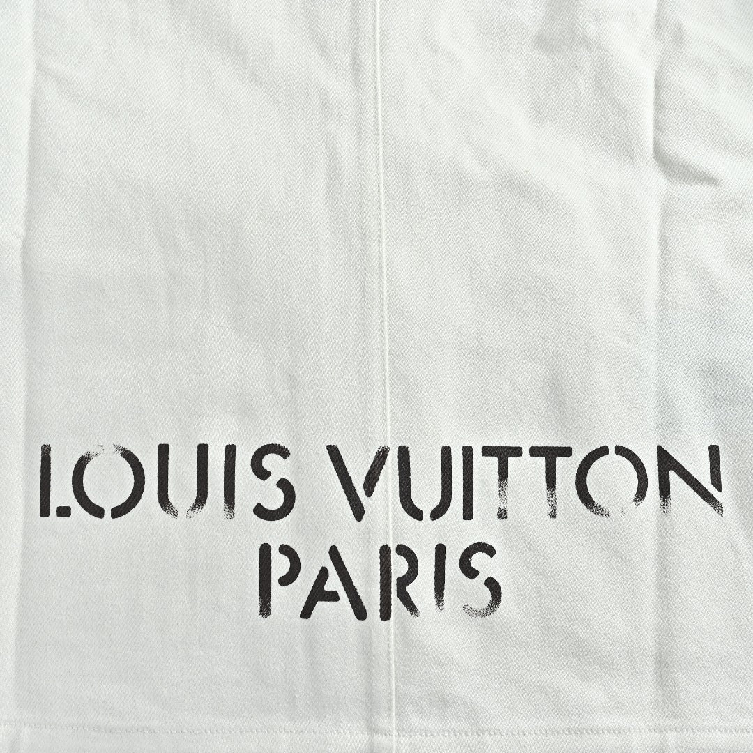 Louis Vuitton LV EQUIPE Logo-Print Three-Pocket Workwear Jacket | White