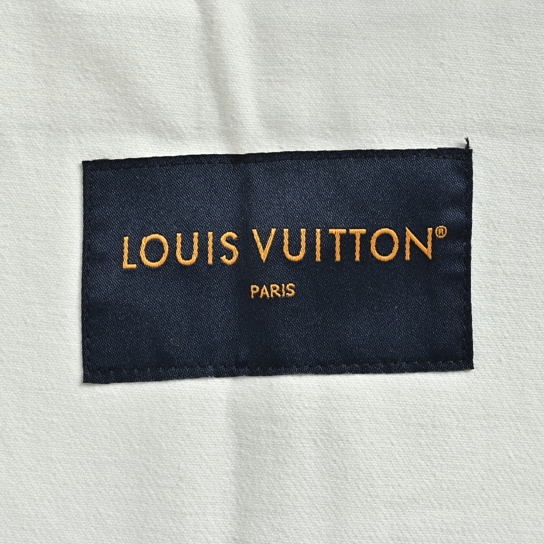 Louis Vuitton LV EQUIPE Logo-Print Three-Pocket Workwear Jacket | White