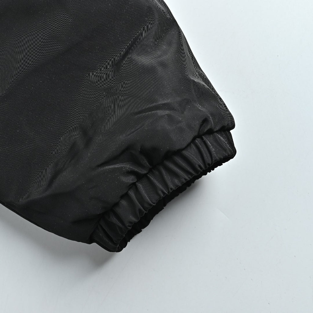 Saint Laurent Letter-Embroidered Stand-Collar Padded Jacket | Black