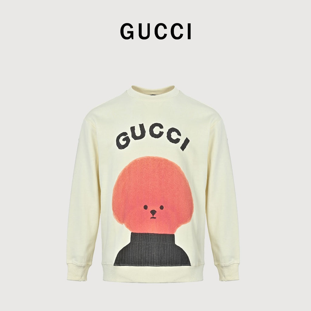 Gucci Cartoon-Graphic Logo Crewneck Sweatshirt | Ivory
