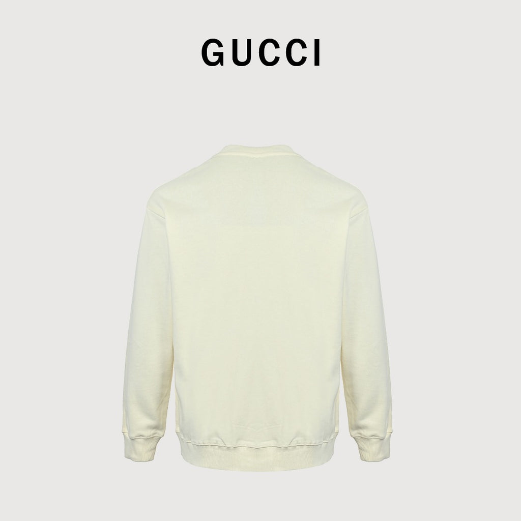 Gucci Cartoon-Graphic Logo Crewneck Sweatshirt | Ivory