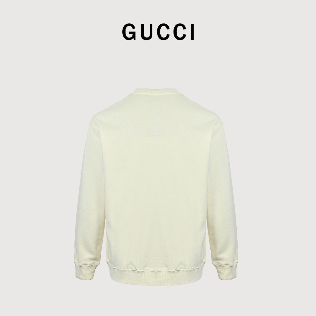 Gucci Cartoon-Graphic Logo Crewneck Sweatshirt | Ivory