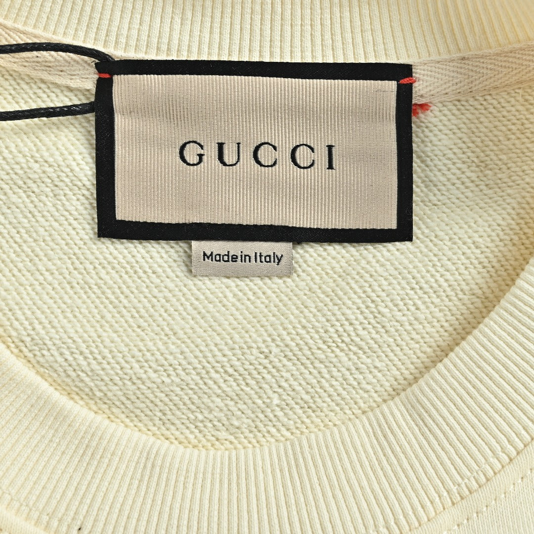 Gucci Cartoon-Graphic Logo Crewneck Sweatshirt | Ivory