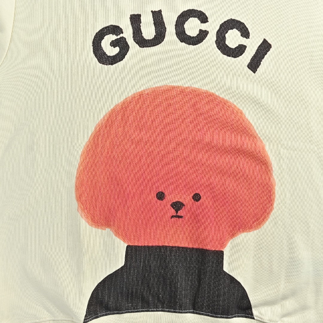 Gucci Cartoon-Graphic Logo Crewneck Sweatshirt | Ivory