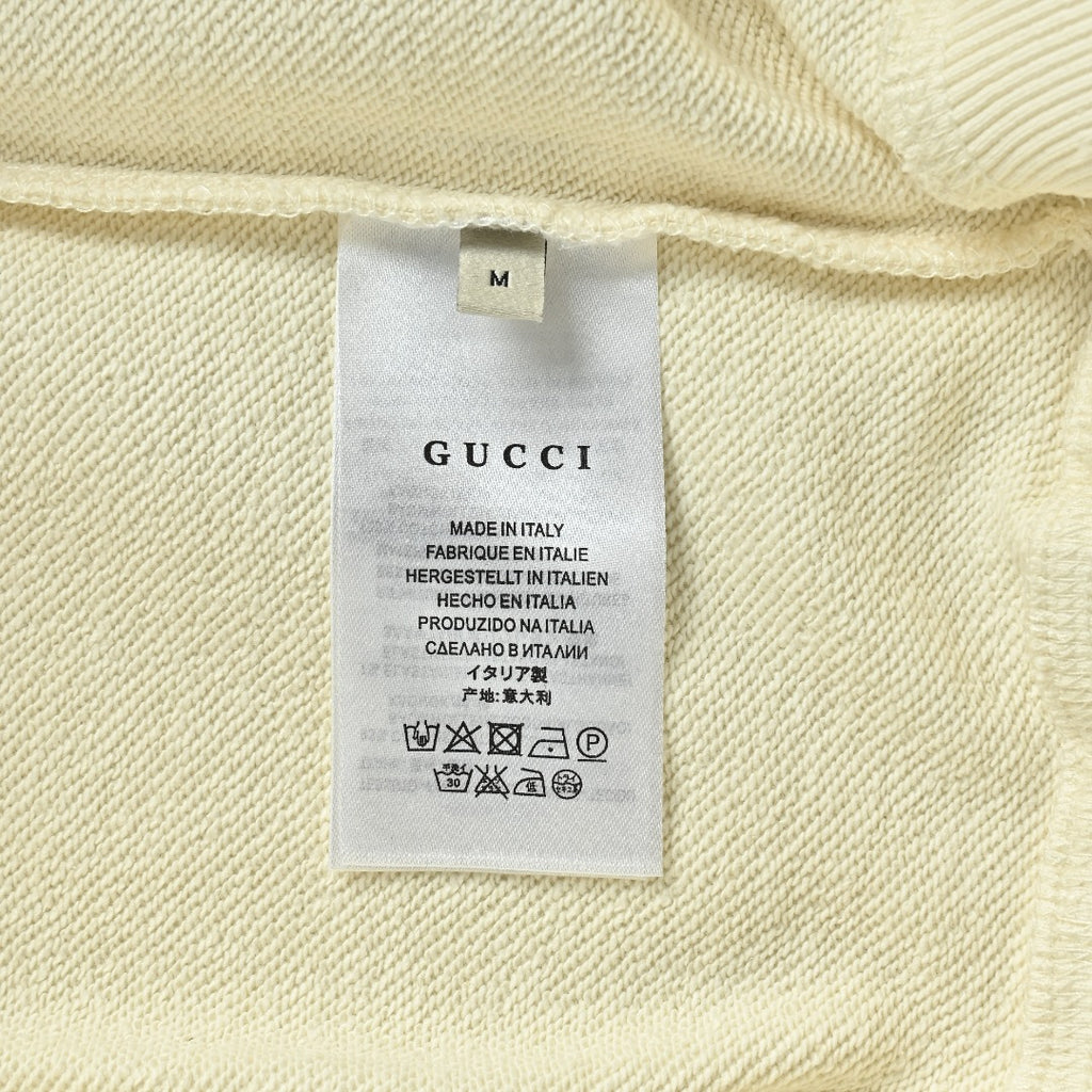 Gucci Cartoon Cat-and-Fish Graphic Crewneck Sweatshirt | Ivory