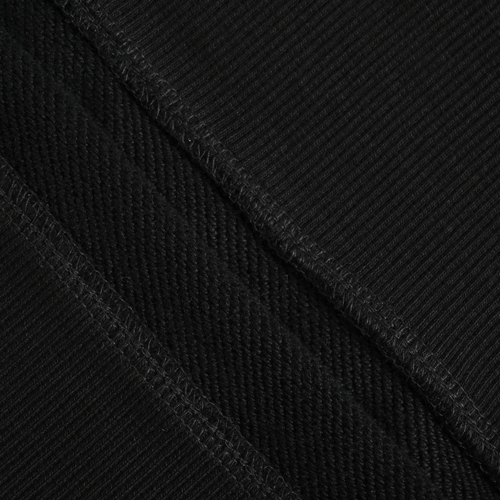 Louis Vuitton Embossed Leather Patch Pullover Hoodie | Black