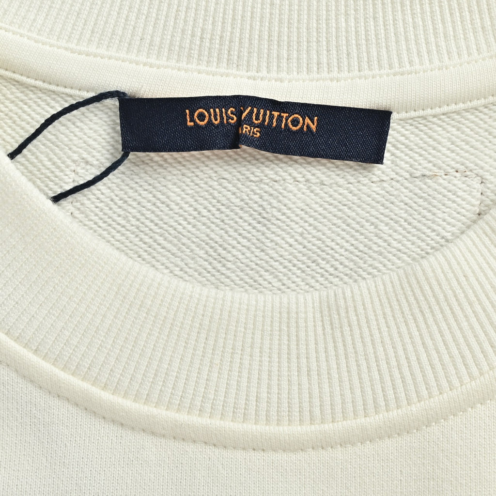 Louis Vuitton Beaded Embroidered Crewneck Sweatshirt | Ivory