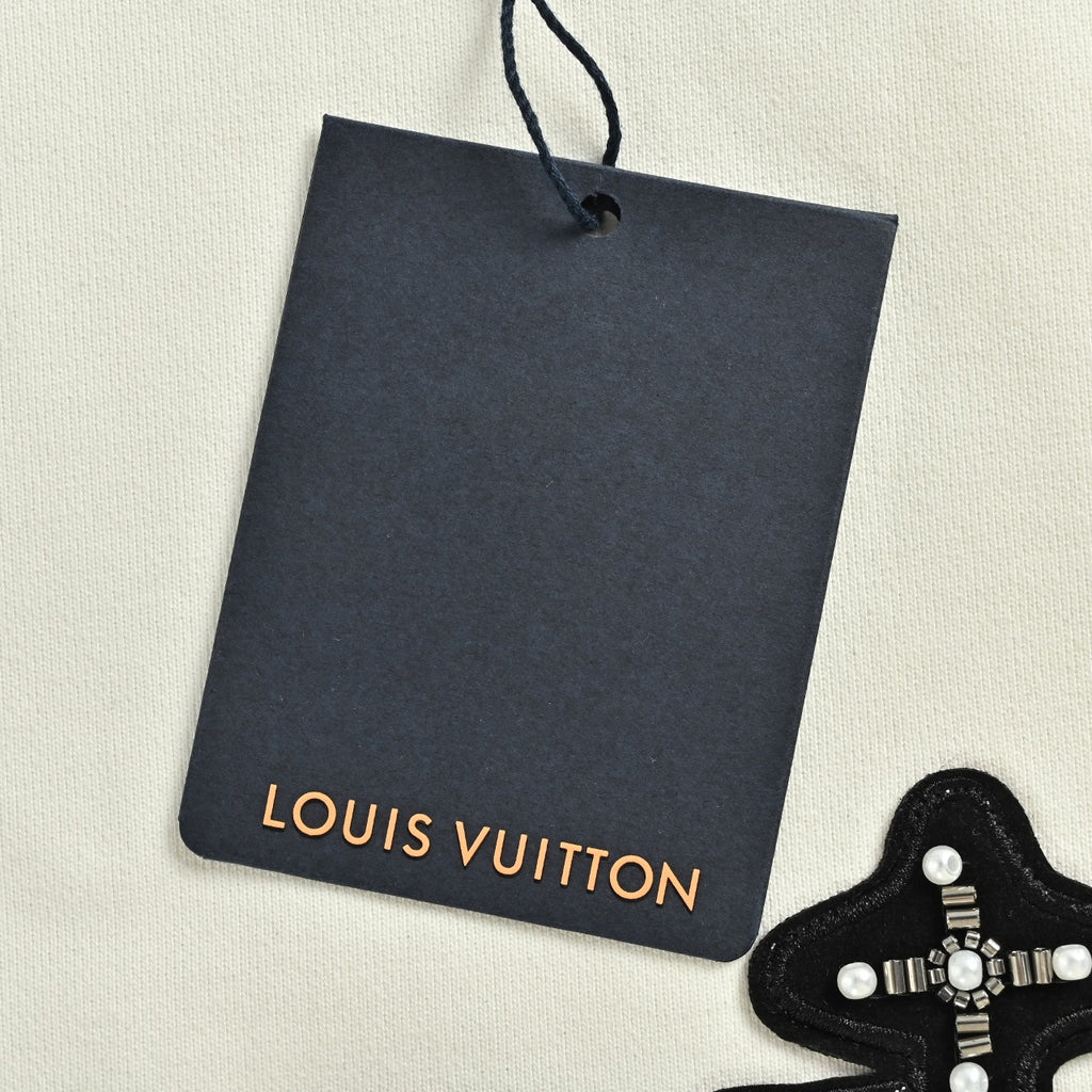 Louis Vuitton Beaded Embroidered Crewneck Sweatshirt | Ivory