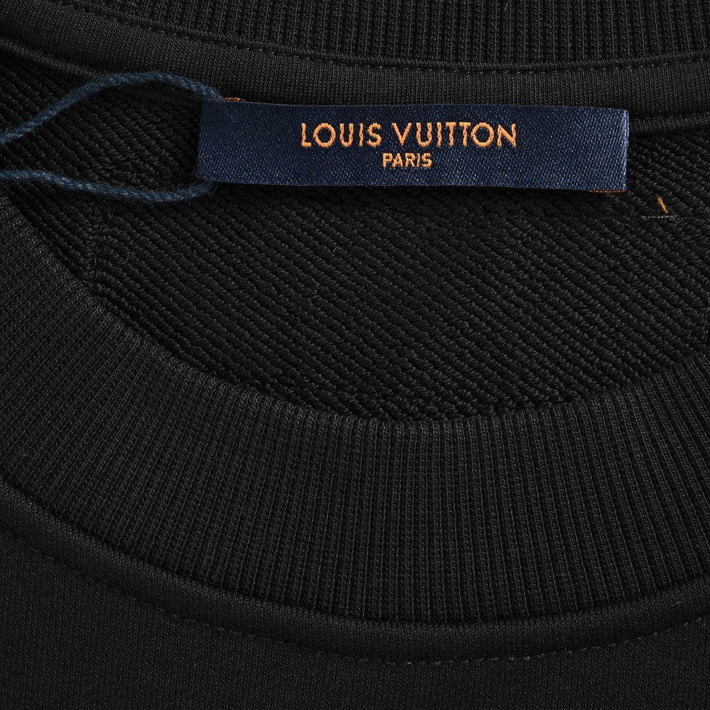 Louis Vuitton Beaded Embroidered Crewneck Sweatshirt | Black