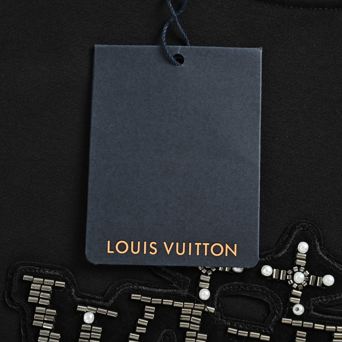 Louis Vuitton Beaded Embroidered Crewneck Sweatshirt | Black