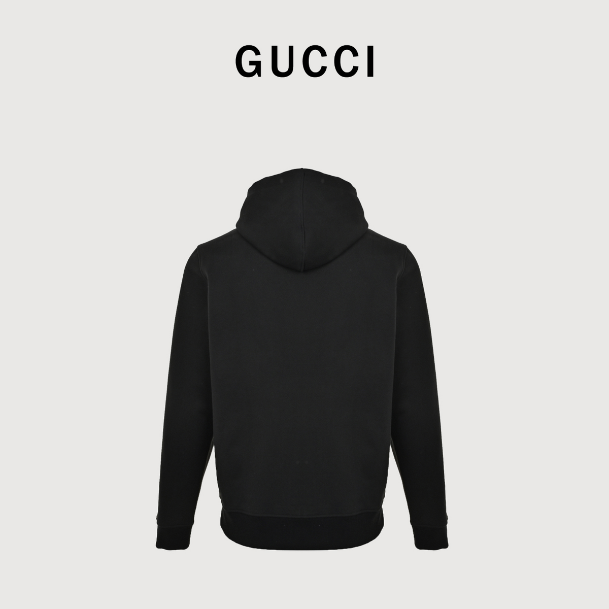 Gucci Raised Double G Embroidered Pullover Hoodie | Black