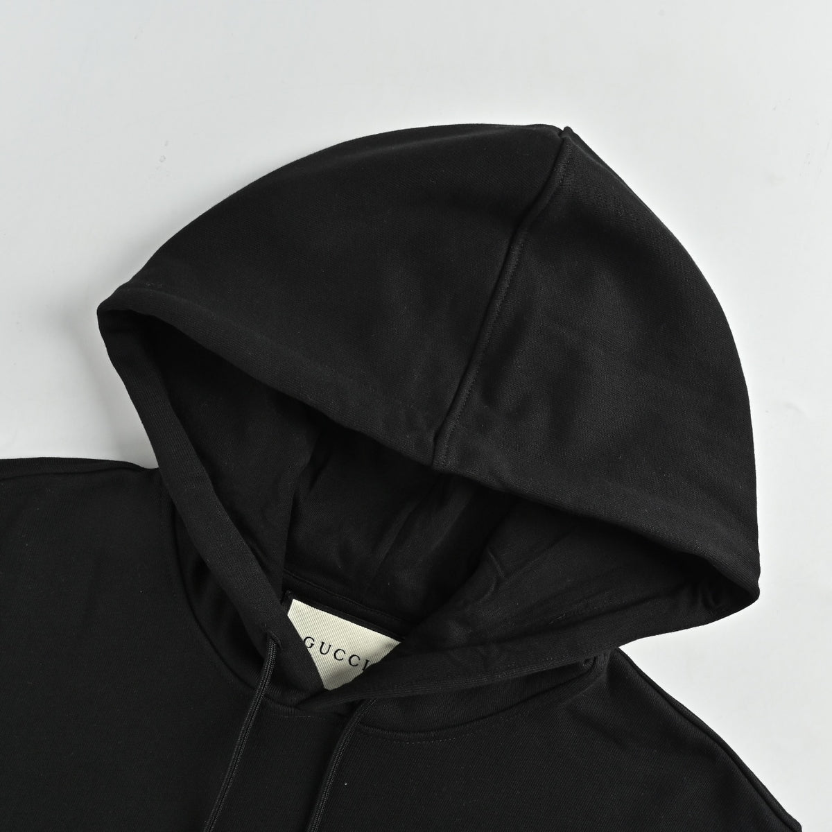 Gucci Raised Double G Embroidered Pullover Hoodie | Black