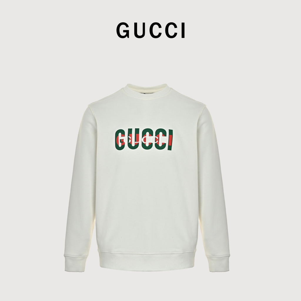 Gucci Retro Lettering Crewneck Sweatshirt | Ivory