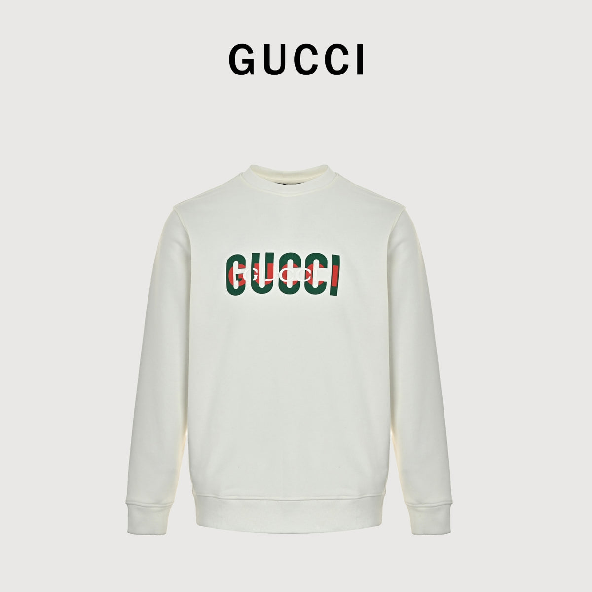Gucci Retro Lettering Crewneck Sweatshirt | Ivory