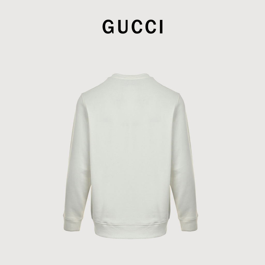 Gucci Retro Lettering Crewneck Sweatshirt | Ivory